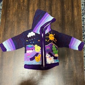 Toddler Girls embroidered sweater.